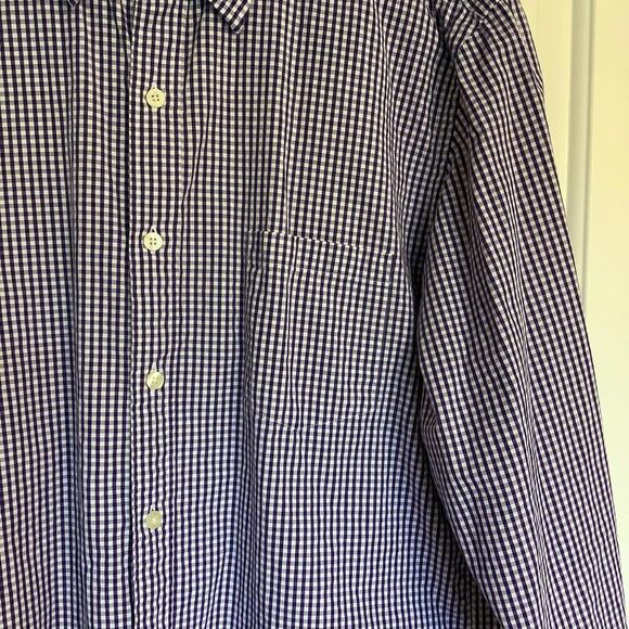 J.Crew Tailored Fit Men's Gingham Shirt - Purple - Size L - Picture 2 of 5